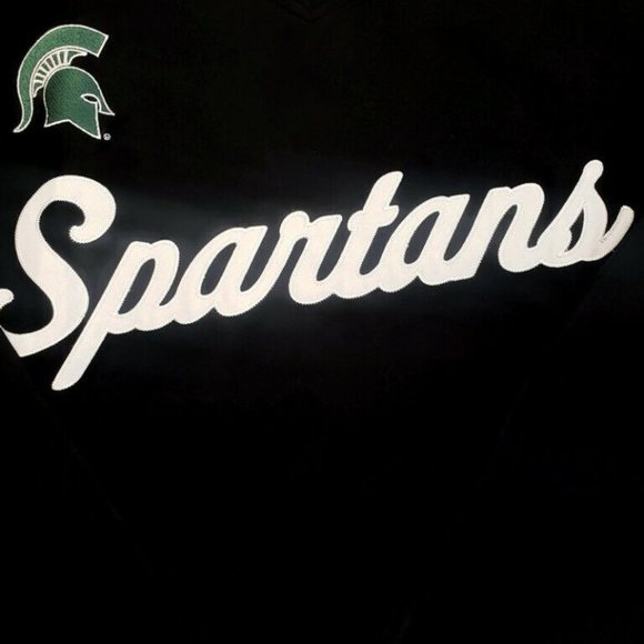Knights Apparel Michigan State Spartans Pullover Sweatshirt Mens 2XL Black - Picture 2 of 4